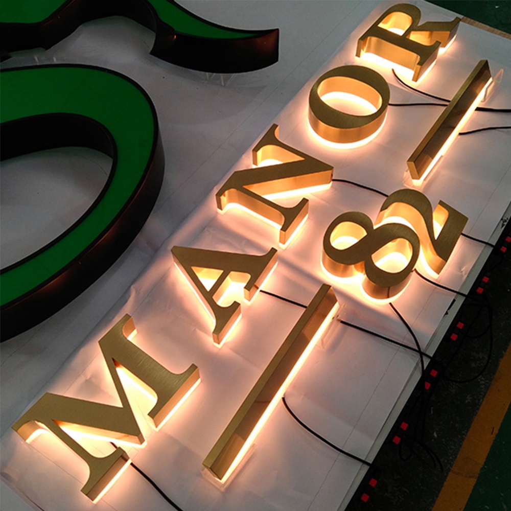 Business Custom 3d Metal Outdoor Channel Letter Sign Custom Signage Backlit Channel Led Letter