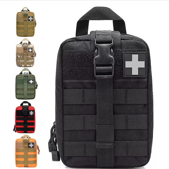 Durable 600D Nylon First Aid Kit, Black Medical Pouch, Rip Away Utility, EMT First Aid Molle Pouch, Emt Ifak