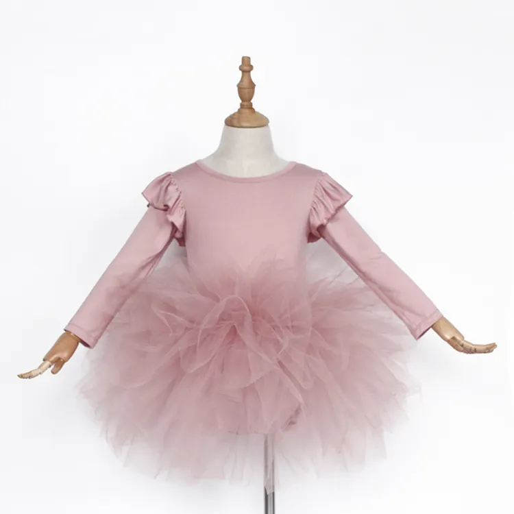 Индивидуальный дизайн, зимняя пыльная розовая детская пачка, Одежда для танцев, профессиональная детская балетная пачка