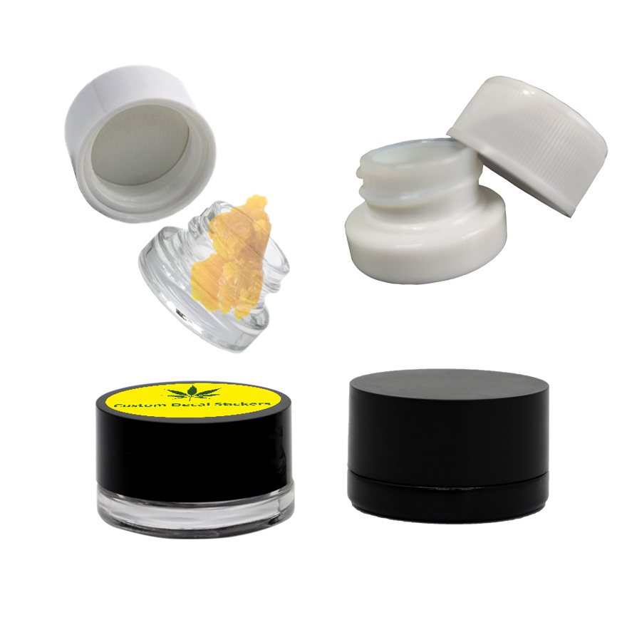 3ml 9ml 3gram air tight cbd shatter concentrate dab wax jar 5ml 0.18oz weed hemp extract jars with child resistant lid proof
