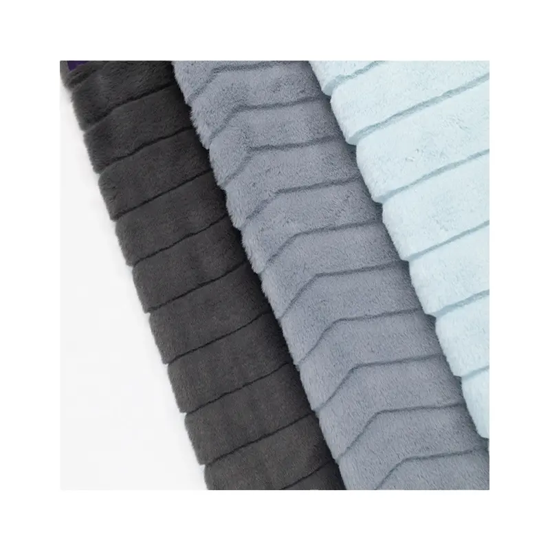 Wholesale Pile rainbow Fur Faux Fur Fabric for Garment/Home Textile Faux Rabbit Fur Fabric