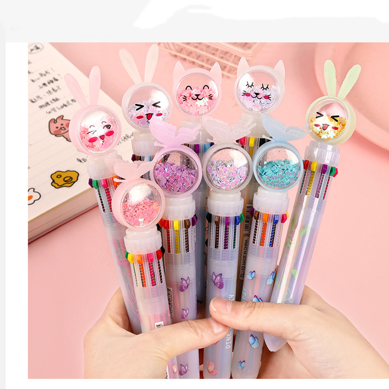 Детский творческий Kawaii многофункциональный пресс тип Boligrafo многоцветный Kawaii Шариковая ручка