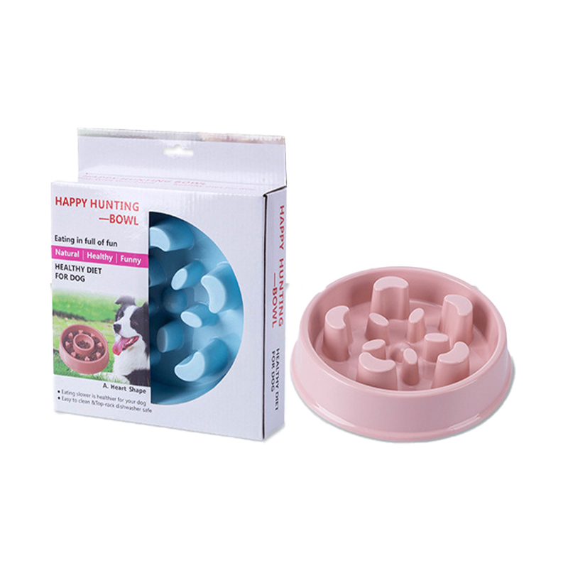 New durable anti-Choke pet slow food bowl Eco-friendly pet feeder petal style pet slow feeding bowl