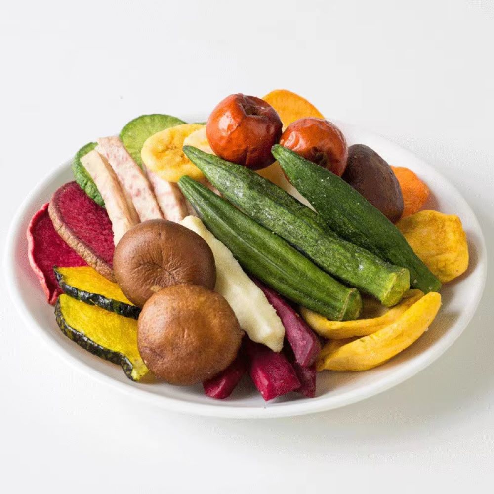 HACCP 12 сортов, 250 грамм чипсов, сухие снэки afruit и овощи, обезвоживание, смешанные Хрустящие сушеные овощи и фрукты в пакете