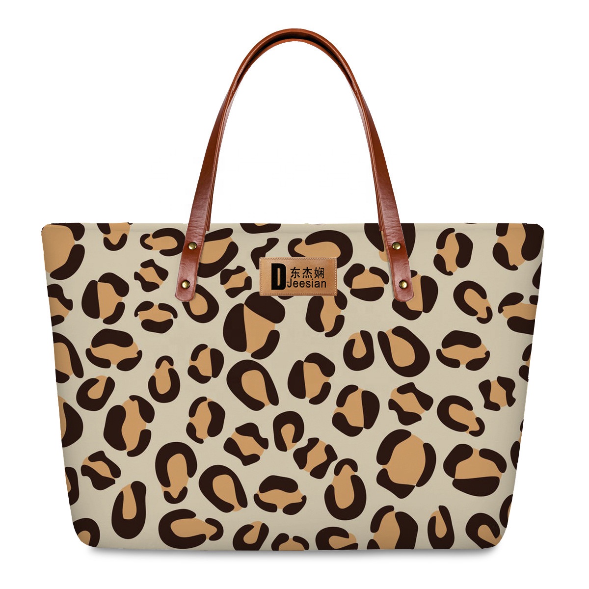 Large Capacity Women Tote Bag Lady Fashion Handbag Shoulder Bag With Pu leather Handle Laptop Travel Weekender Tote Bag