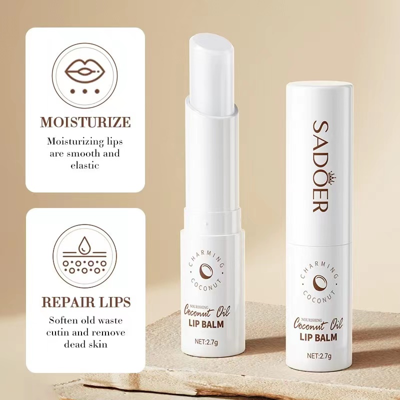 Best Selling 2.7g Coconut Moisture Liprouge Moisturizing Lipsalve Anti-cracking Lipstick Private Label