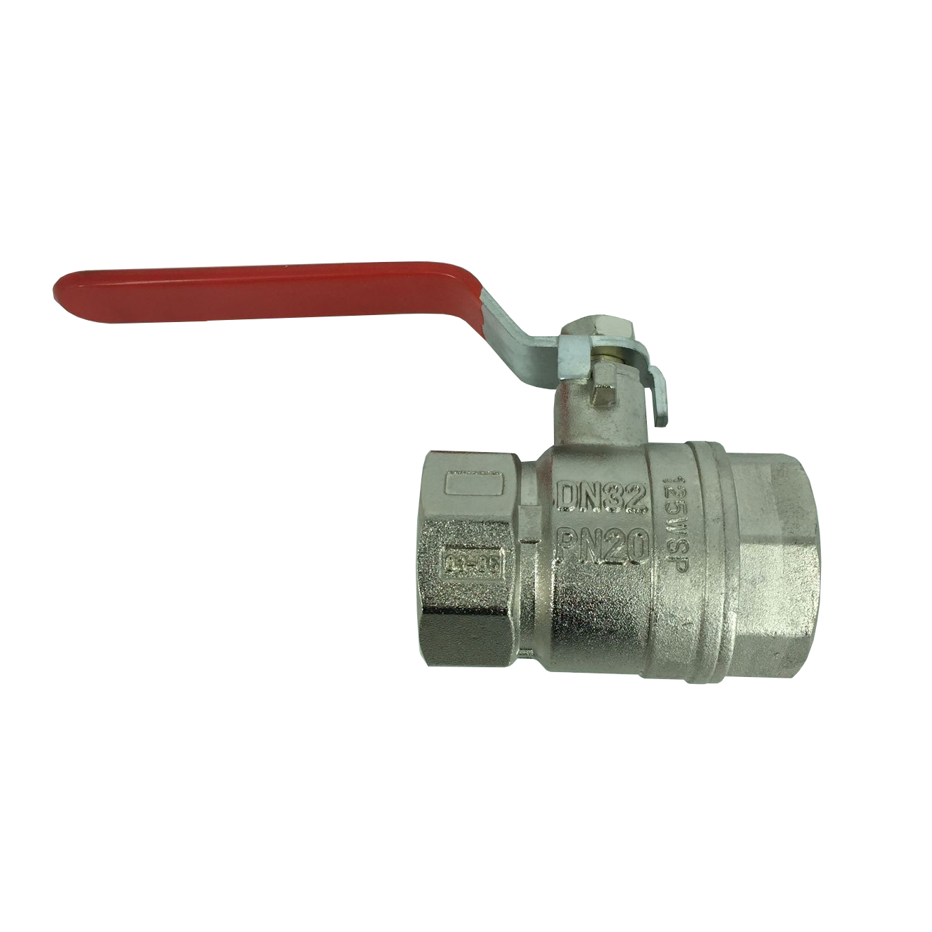 Copper ball valve with long red threaded handle zinc alloy ball valve
