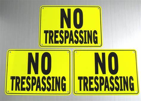 Нет tresspassing знаки из алюминия