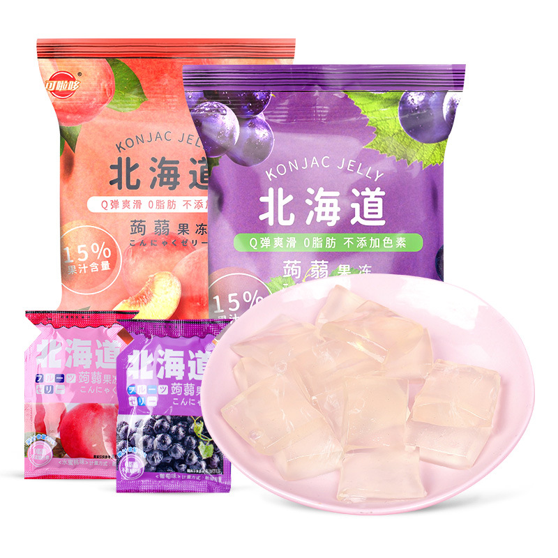 200g leisure snack ready to eat in open bags absorbable konjaku jelly fruity jelly