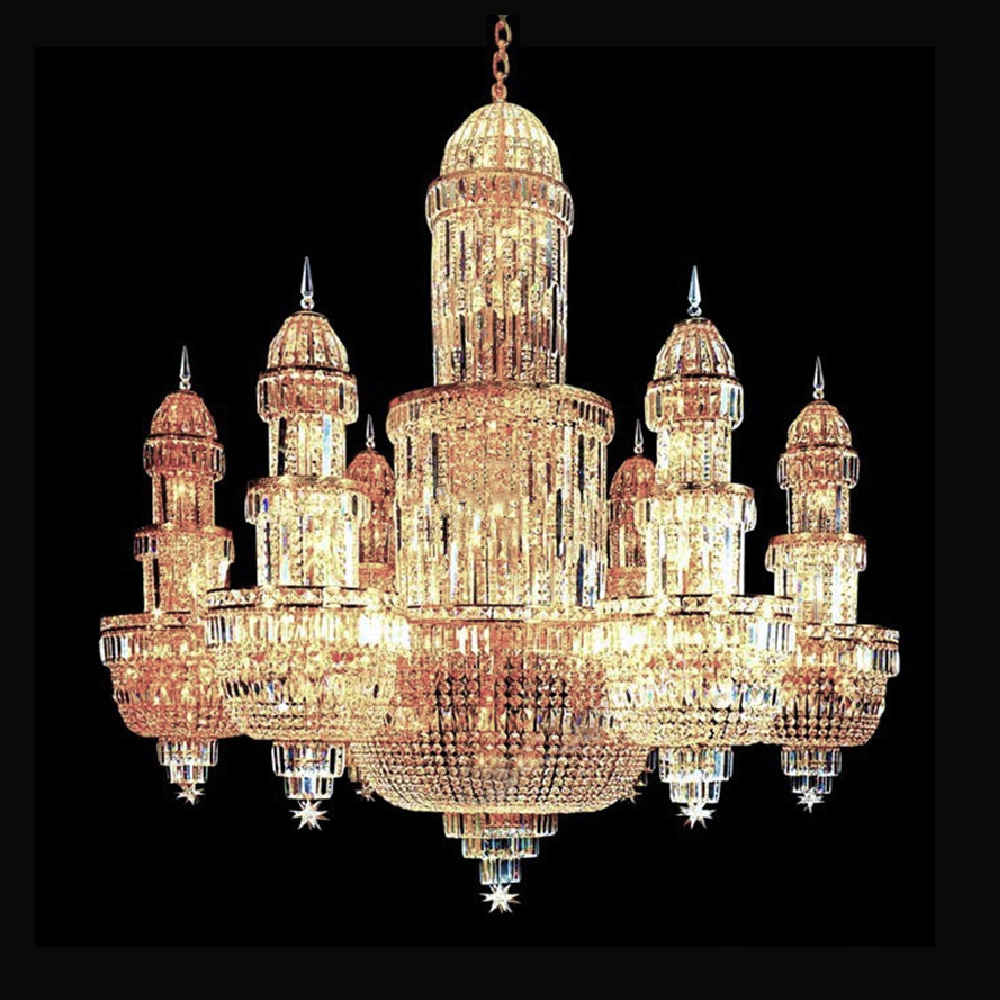 Modern hot sale empire crystal mosque antique glass balls ceiling chandelier lamp