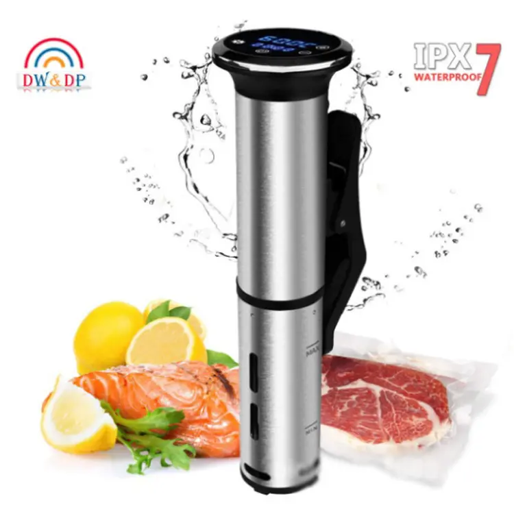 2nd generation 1200 Watts IPX7 Waterproof Sous Vide Cooker Digital Display Stainless Steel Housing