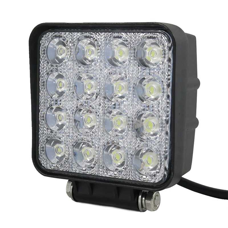 Фабрика DC9-30V высокого Вт 3 Вт Epistar 16LED квадратный 55 мм машинка для стрижки 48 Вт грузовик светодиодные фары