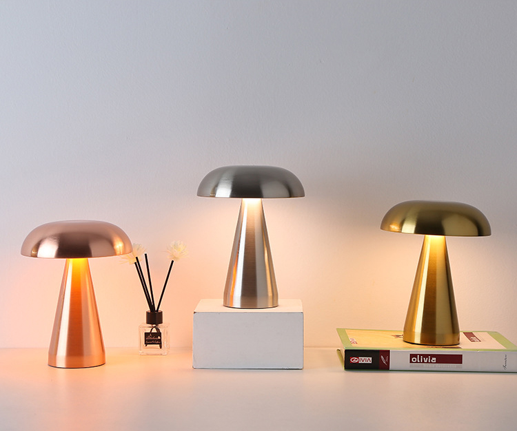 LED rechargeable table lamp American vintage table light Coffee restaurant touch dimming three color light desktop night light