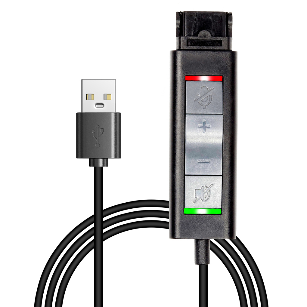 Адаптер DA80 USB QD для быстрого отключения гарнитуры, совместимый с наушниками Plantronics DA80 QD, подключение к ПК 201852-01