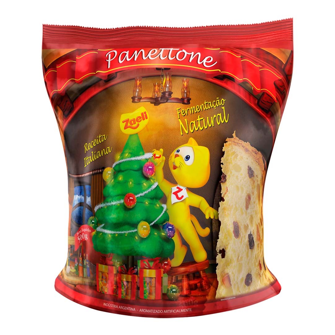 PANETTONE 8x17,64oz Typical Christmas fluffy cake make with dried fruits