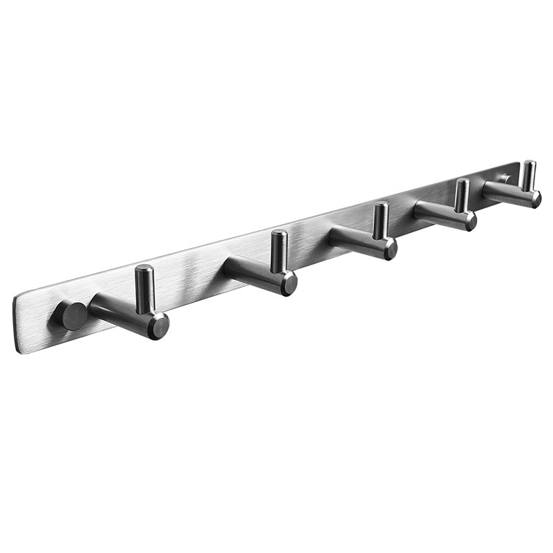 Hot Selling stainless steel 5 hooks modern wall coat rails wall hook hanger organizer wall mount