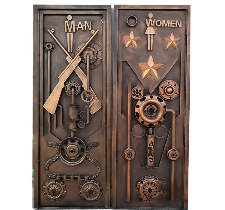 Высококачественная металлическая дверь, коммерческая дверь, стальная дверь для украшения дома