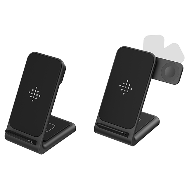 Беспроводная зарядная станция QI 3 в 1 15 Вт для Iphone/Iwatch/Airpods Pro, настольная подставка для быстрой зарядки