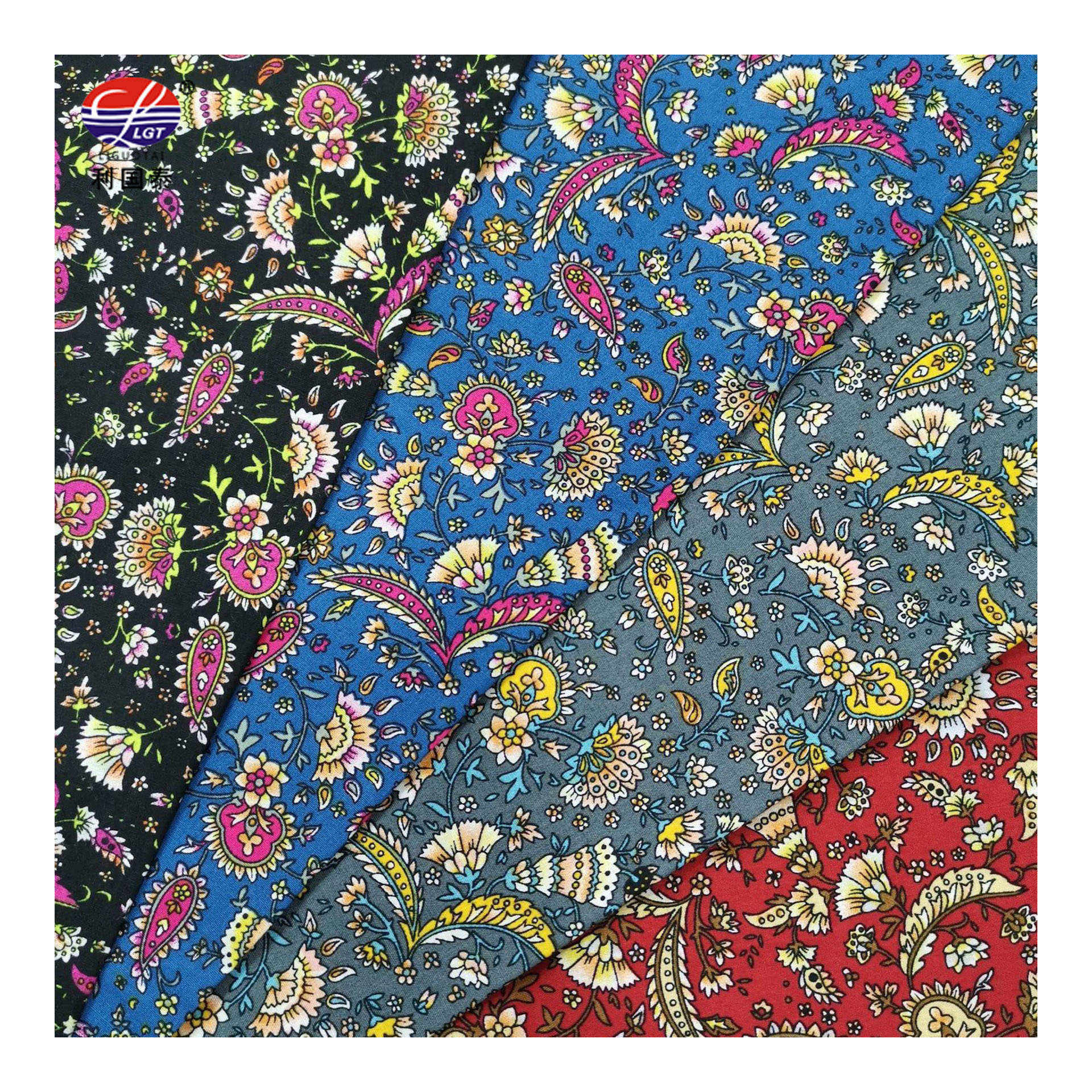 New classic Exquisite gold leaves pattern 100% cotton print fabric full cotton poplin printed for square towel
