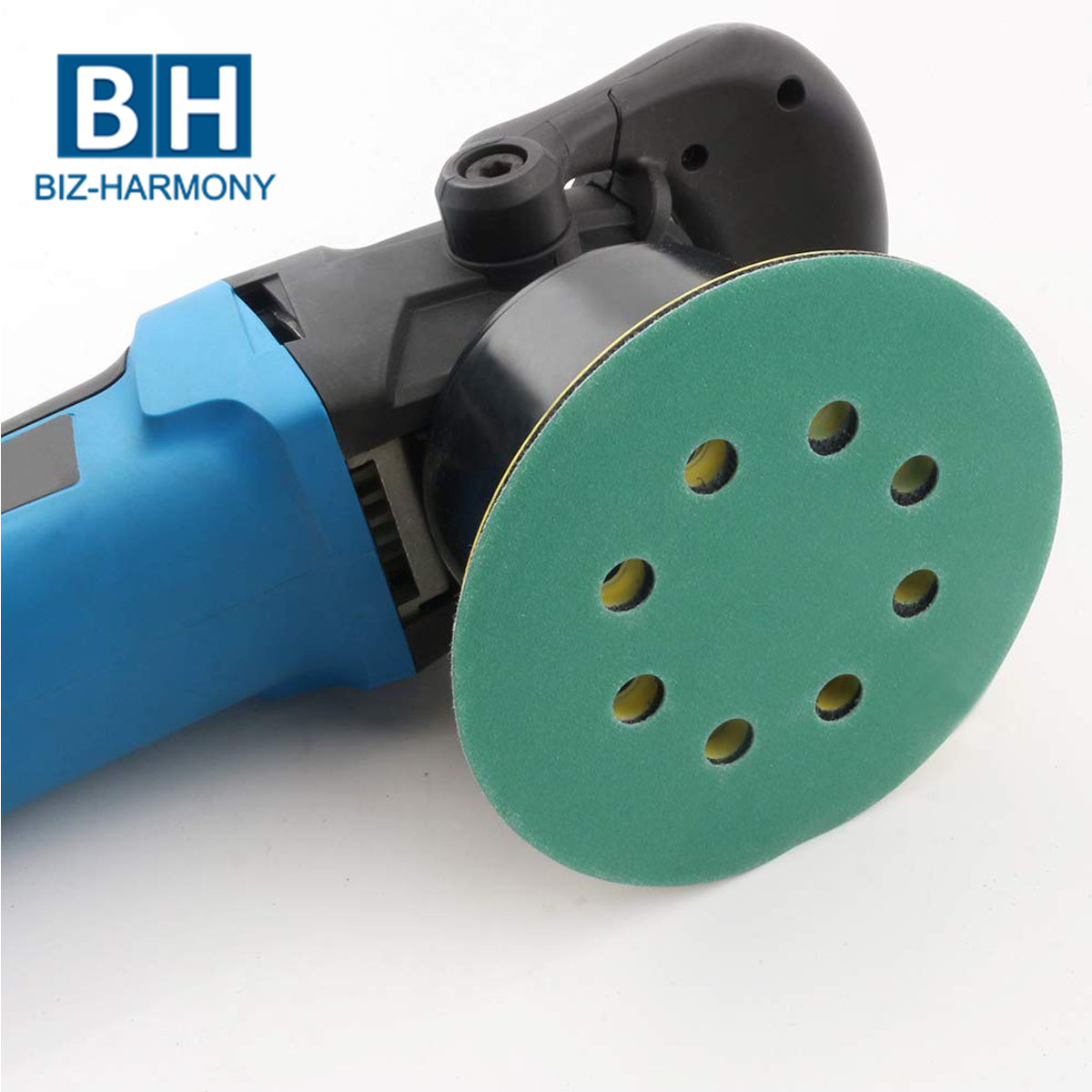 Green Pet Film 125mm 150mm 180mm 230mm Abrasive Round Sand Paper Sanding Disc With Holes
