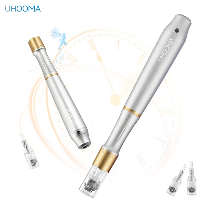 2021 Красивая UHOOMA H3 + Дерма ручка, 5 скоростей, стабильная заводская цена, электрическая микроизолирующая ручка