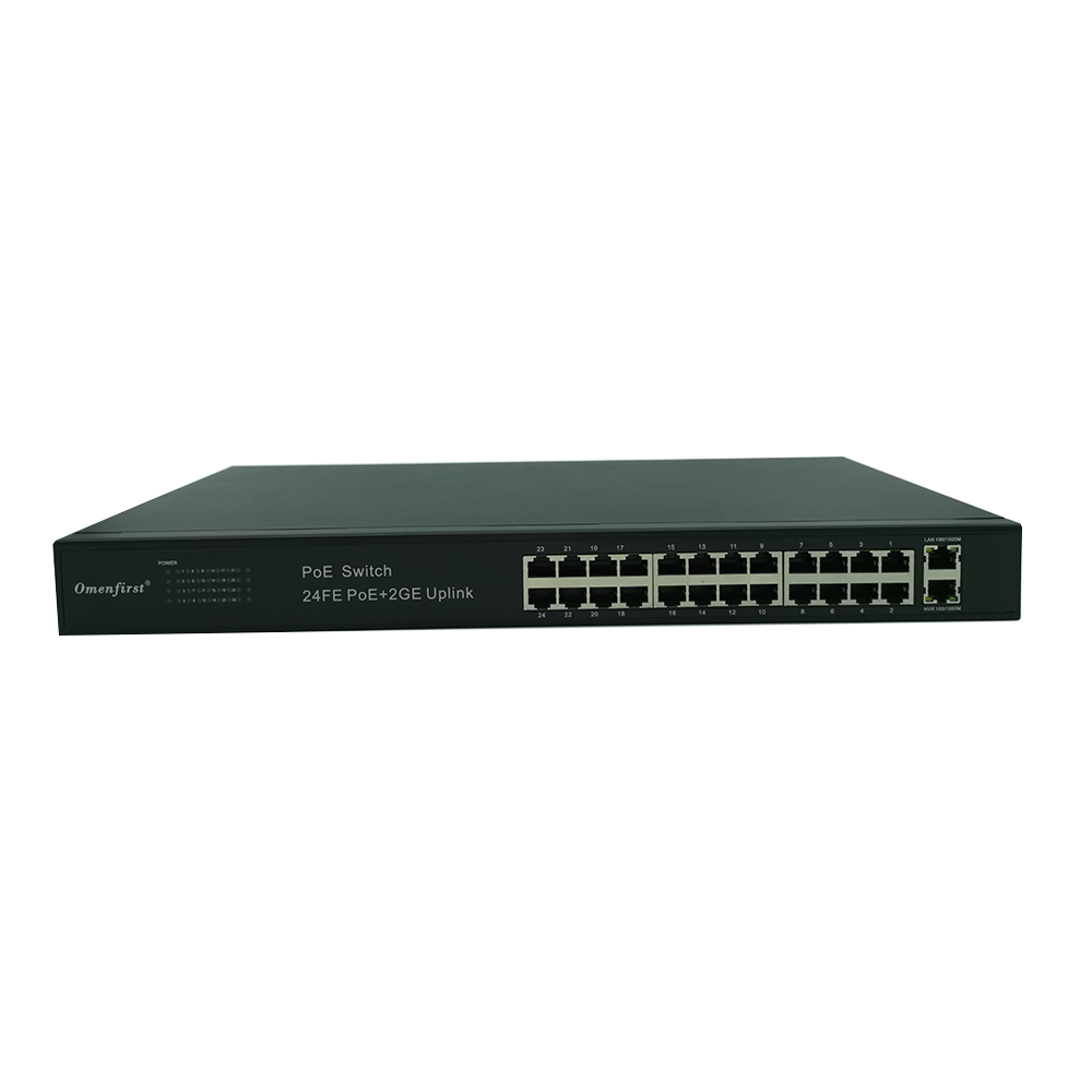 16G 10/100 Mbps RJ45 Port network poe switch port 24 port
