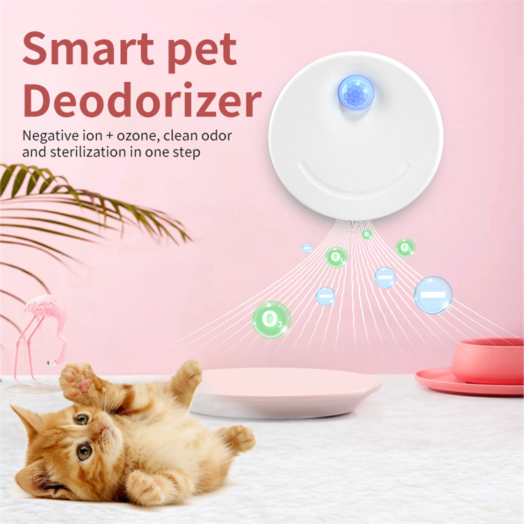 Smart Cat Litter Deodorizer Automatic Pet Odor Eliminator with Ozone Producer & Smart Infrared Sensor for Home Cat Litter Box