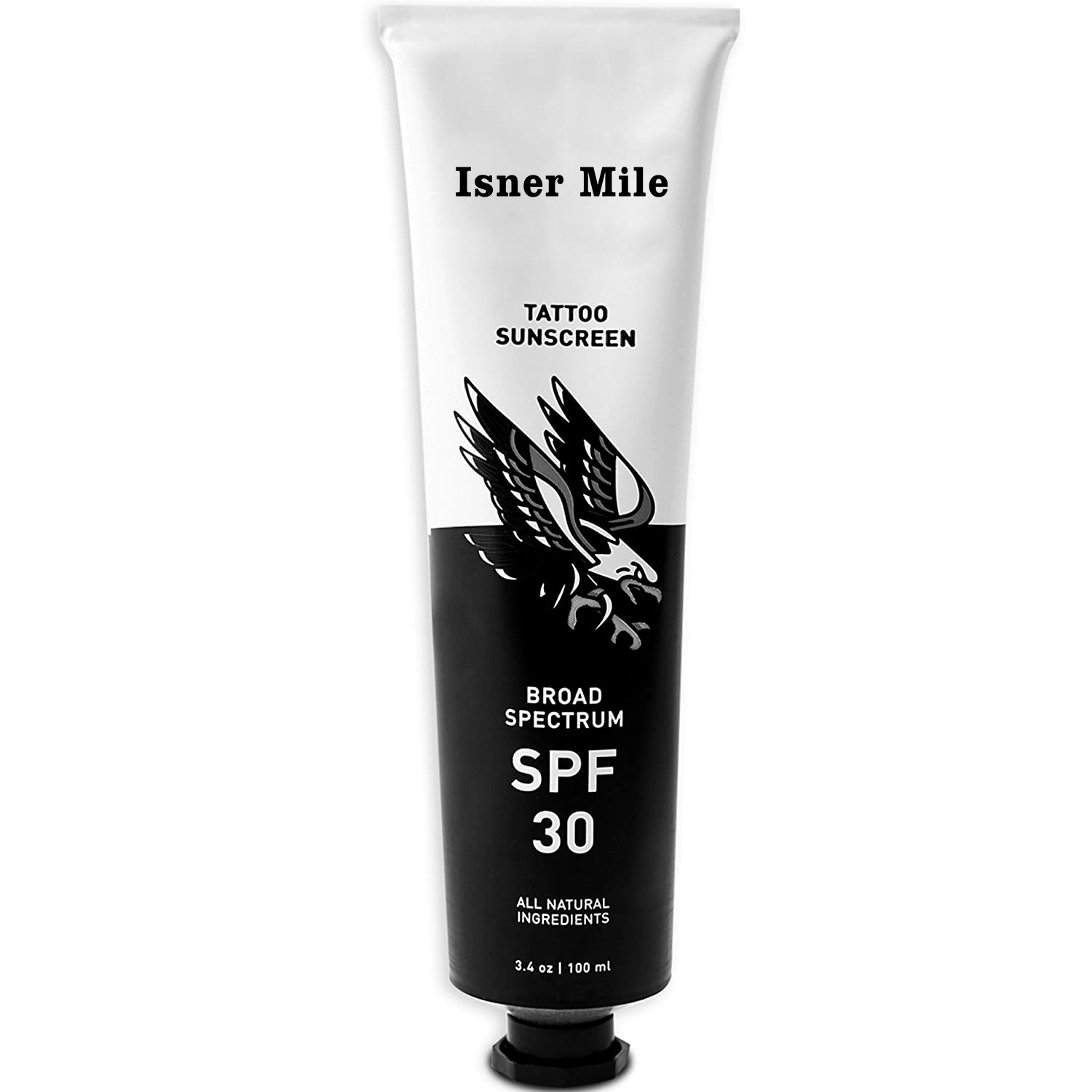 Natural Tattoo Sunscreen SPF 30 Tube Tattoo Fade Protection Under Sun Moisturizer Cream