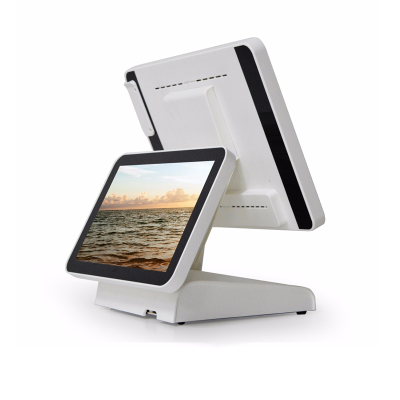 15-inch inch Touch Screen LED Display Capacitive Dual Screen POS Cash Registe for Restaurant Order HS-B156