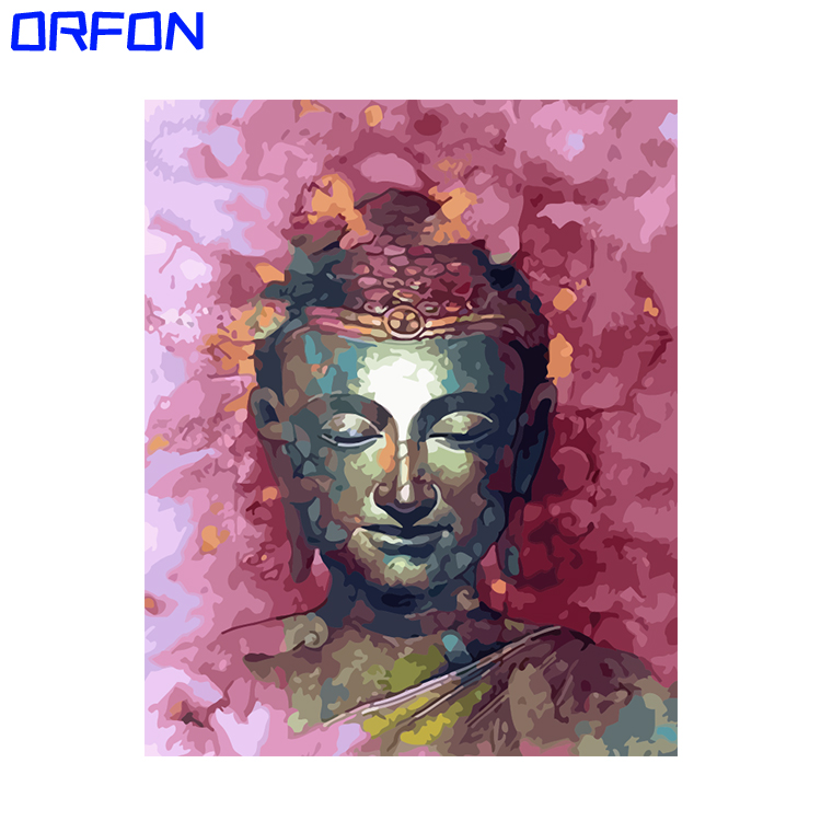 Orfon LY1657 краска по номерам для взрослых современный портрет Будды цифровой DIY цветной набор масляной живописи на холсте без рамки