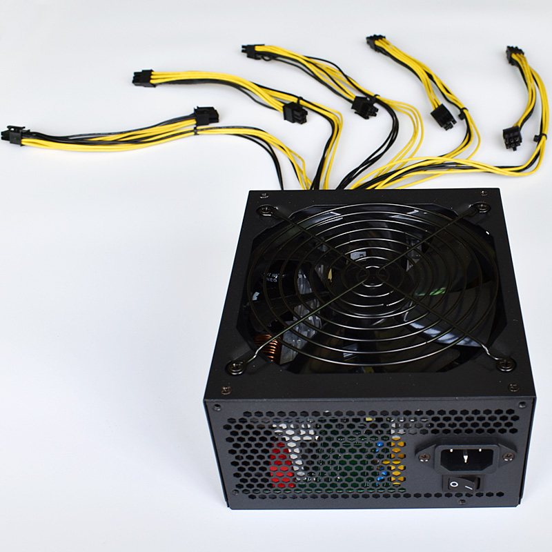 1800W Power Supply for Miner PSU Mining BTC 6 GPU Miner Bitcoin Machine BTC Mining Accessories