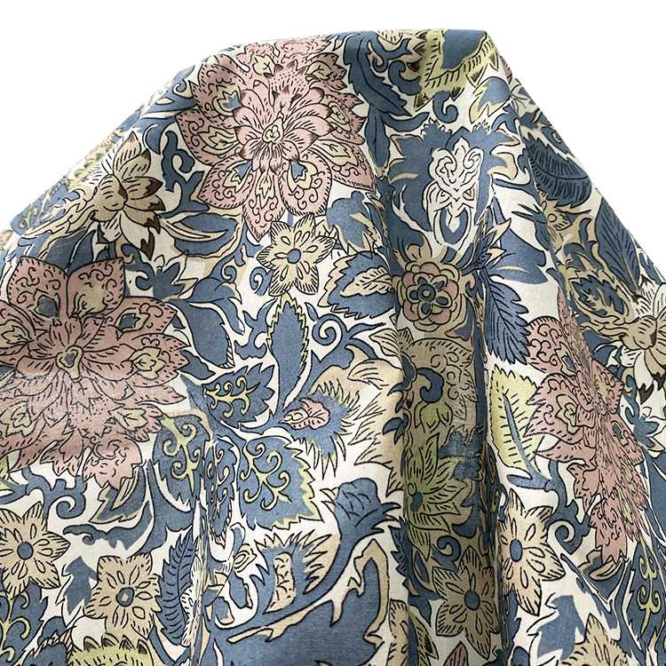 Harvest woman tops fashionable french style floral digital print swiss cotton voile fabric for dress and shirts