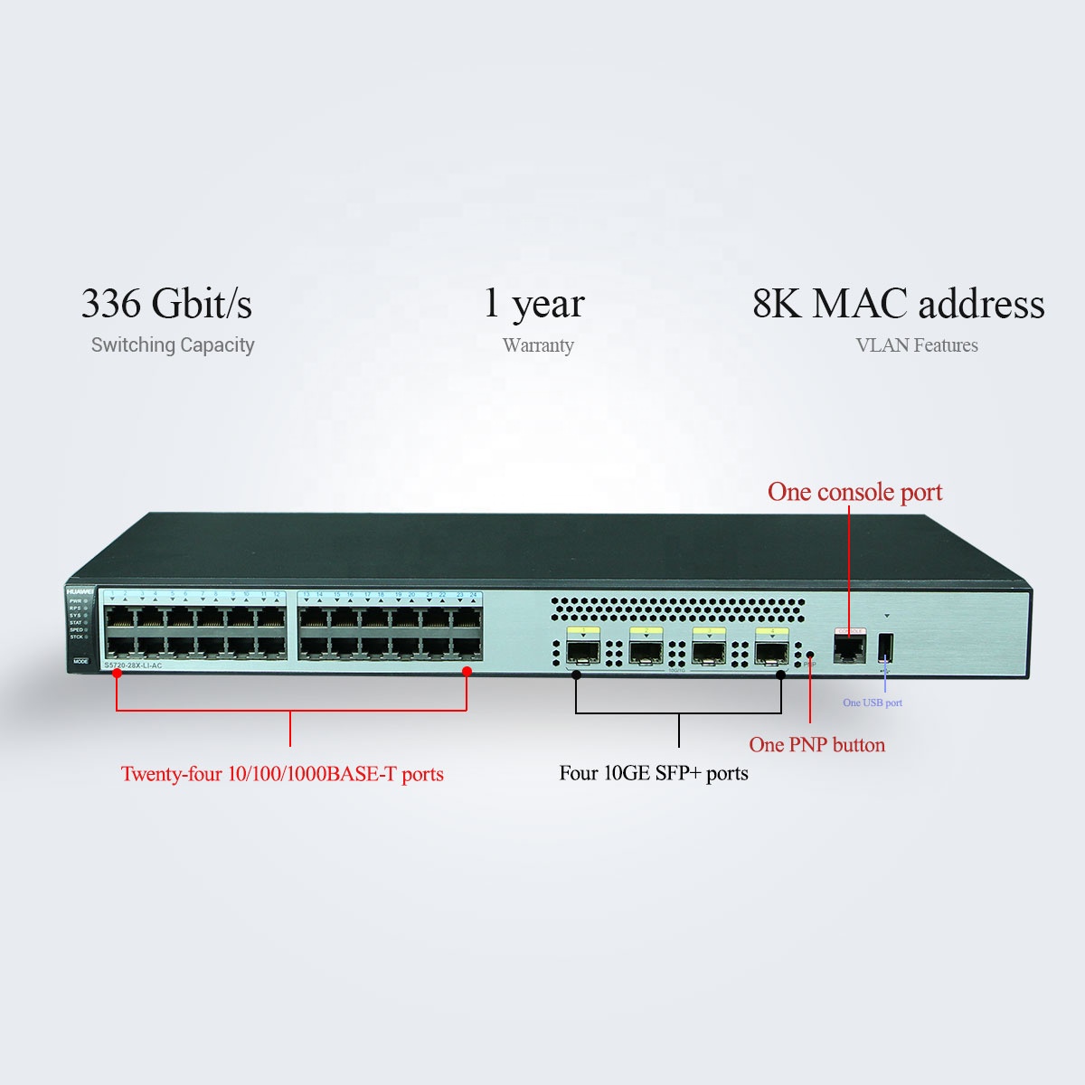 S5720-28X-LI-AC сети Ethernet кампус гигабитный коммутатор