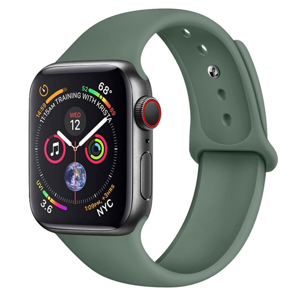 Ремешок сменный для Apple Watch Series 1 2 3 4 5 42 мм, мягкий силиконовый спортивный браслет для iWatch Sports Edition, 38 мм