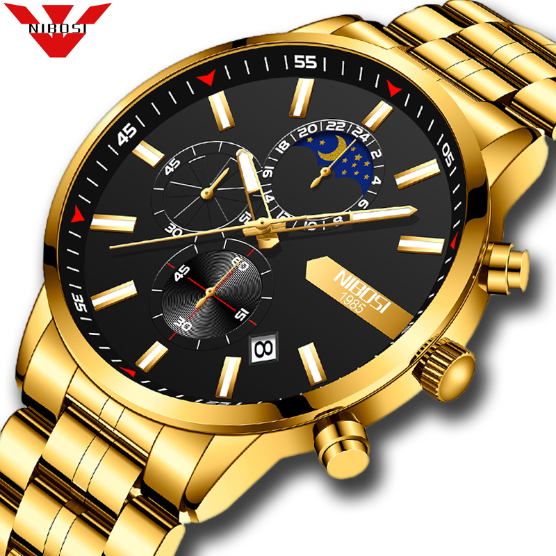 NIBOSI Men Watches Luxury Famous Top Brand Men's Fashion Casual Dress Watch Quartz Wristwatches Relogio Masculino Customizable