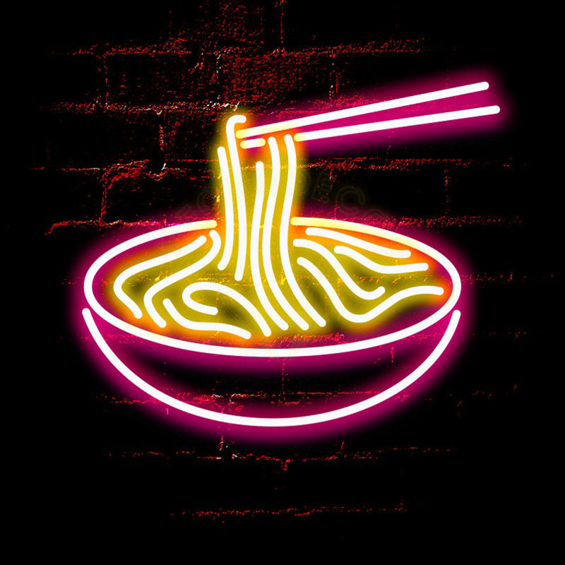 Wholesale Restaurant Noodle New Sushi Japanese Food Neon Light Decoration Art