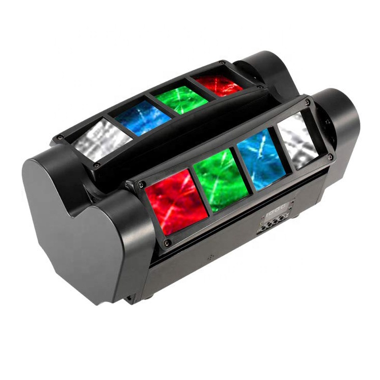 Сценический 8X10W Мини светодиодный паук DMX512 движущийся головной свет RGBW светодиодный луч диско-проектор