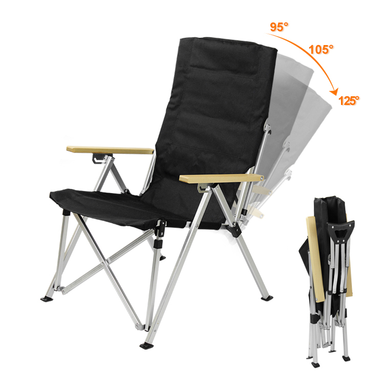 Уличная мебель изготовленным на заказ логосом с высокой спинкой дивана Recliner расслабиться легкий регулируемый стул для кемпинга