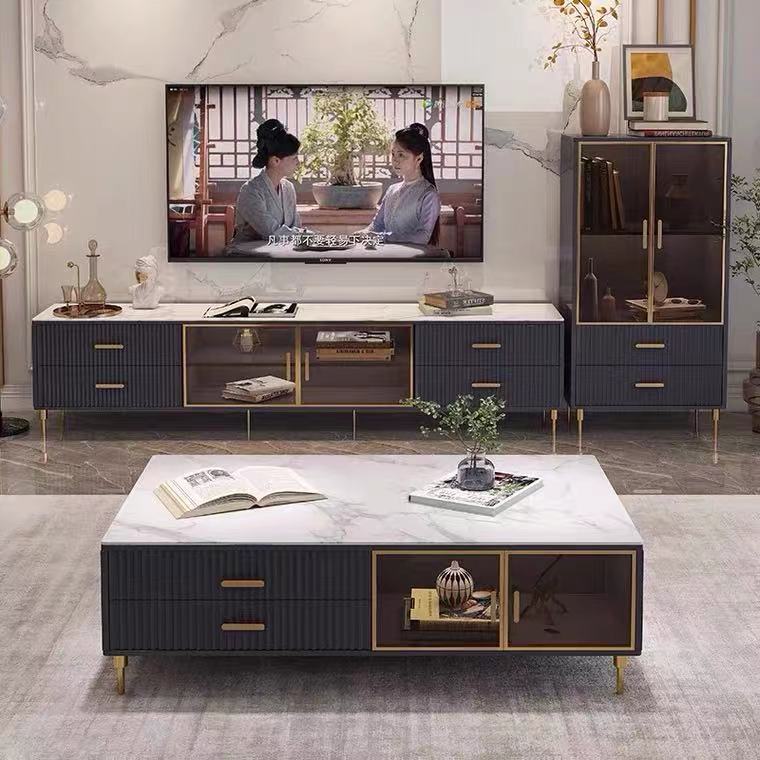 Italian style light luxury TV cabinet