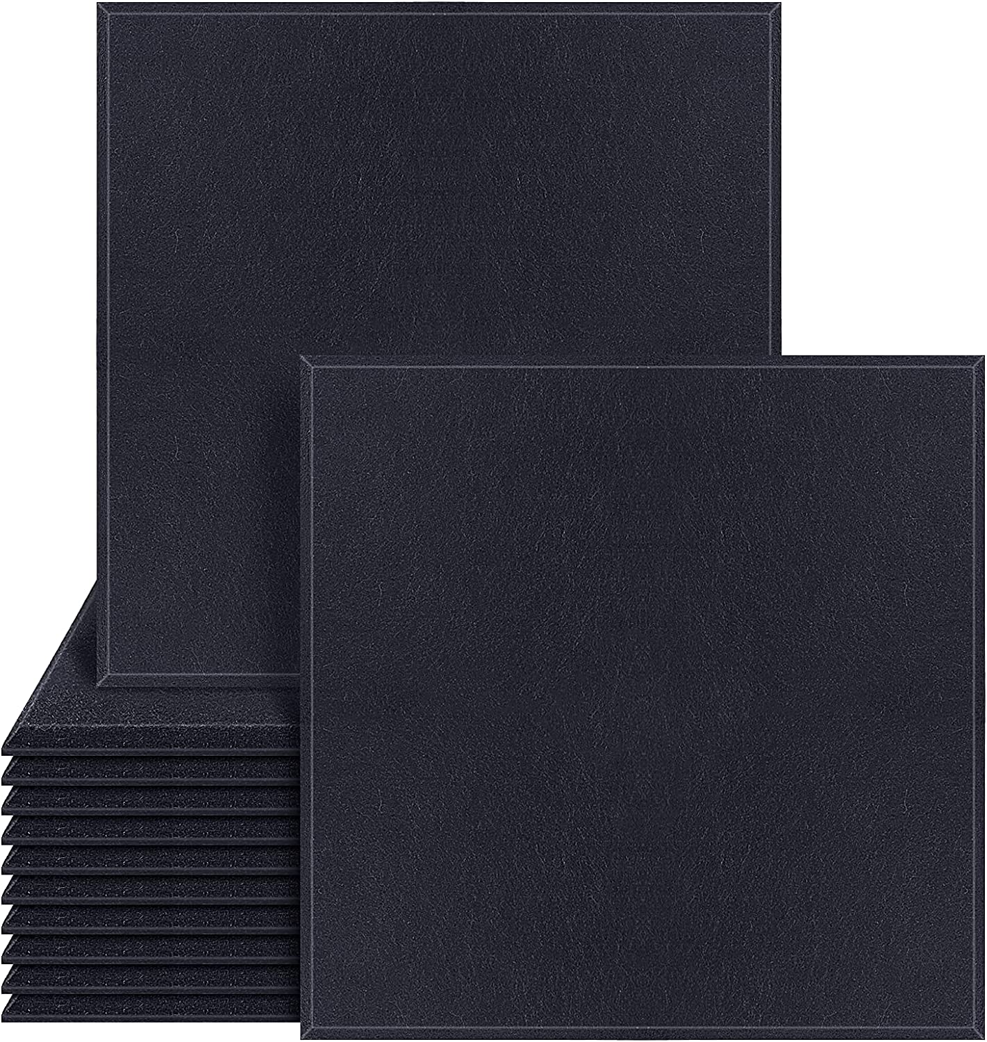 12 Packs Acoustic Panels Sound Proof Foam Panels Sound Proof Padding12"X12"X 0.4" High Density Bevled Edge Sound Panel