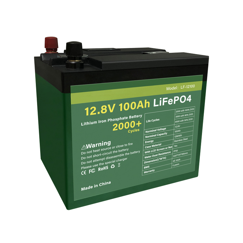Batterie Iron Phosphate Car Portable Power System Akku Bat Deep Cycle Solar Lithium Pack Lifepo4 12v 100ah Lithium Ion Battery