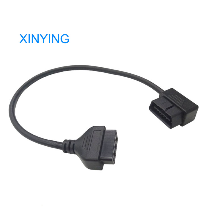 Обслуживание OEM ODM изготовленный на заказ под углом формованные OBD2 OBD II 16 контактный кабель J1962 удлинитель "Мама-папа"