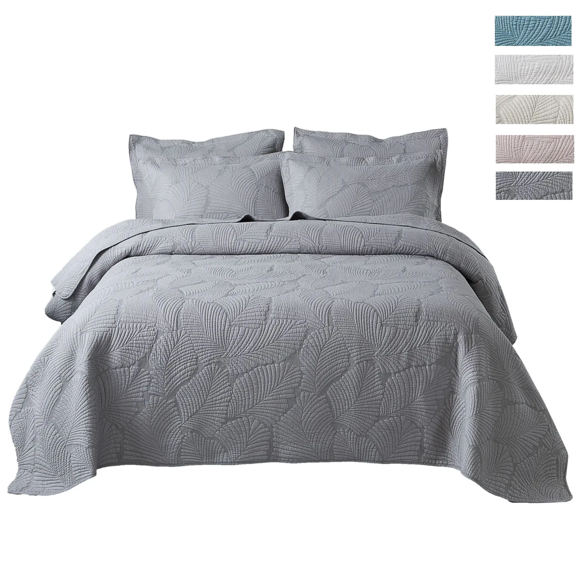 Waterproof Bedsheet Fabric Duvet Cover Cotton,Quilted Plain Bed Quilt Microfiber Fabric Cotton Bedspread