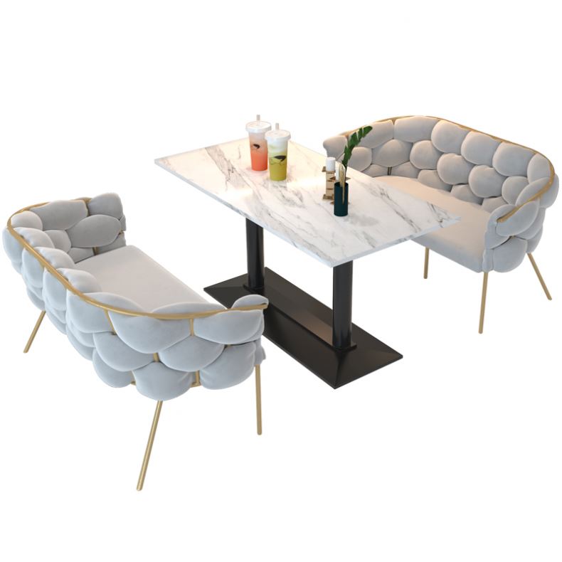 Customizable Negotiation Table And Chair Combination Restaurant Bar Coffee Shop Single Double Sofas Hotel Table And Chairs Set