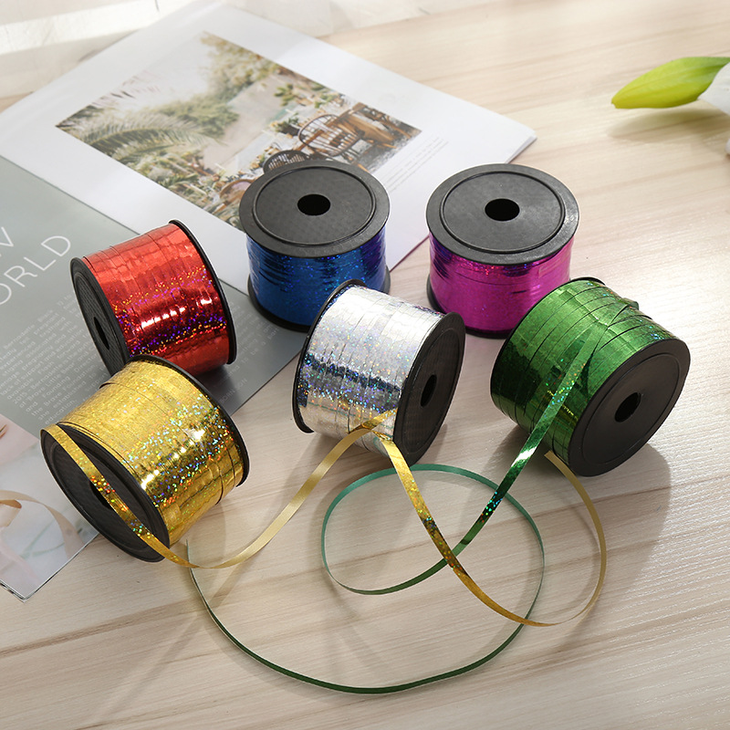 Christmas curling silk ribbon monochrome merry christmas xmas cotton ribbon 0.5cm*50m christmas balloon curling ball ribbon