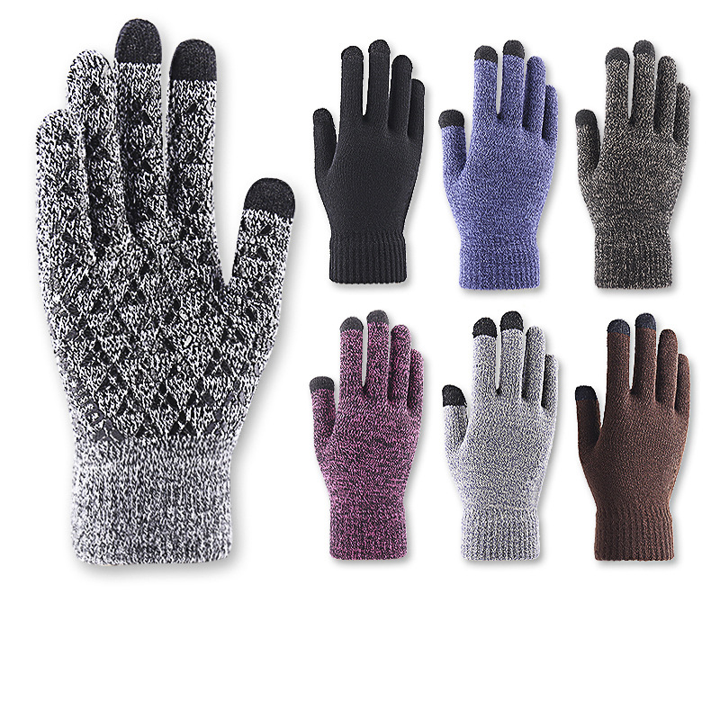 Fashion Unisex Men Women Anti Slip Thermal Touchscreen Magic Knit Smartphone Texting Driving Cycling Touch Screen Winter Gloves