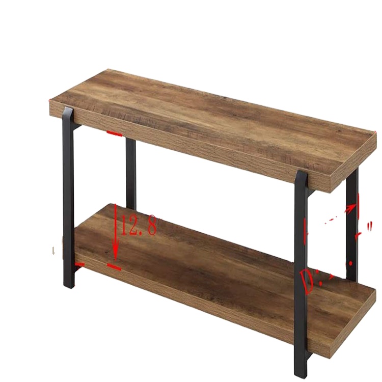 Industrial Style Design Furniture Rustic Indoor Shoe Storage Bench Seat for Easy Assembly