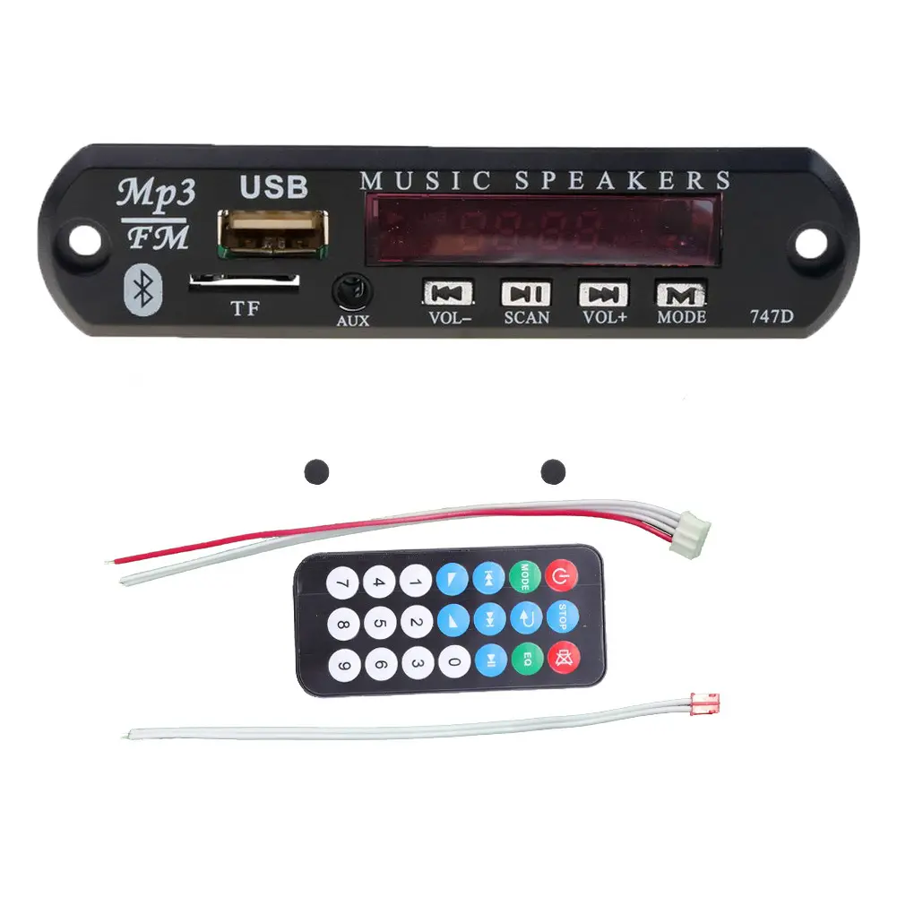 hot selling FM USB With USB remote 12v music player module mp3 kit player
