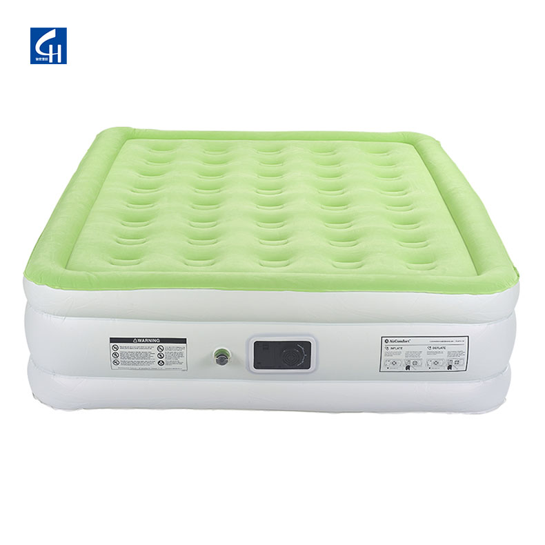 Custom Durable Queen Size Air Mattress Modern Design Inflatable Blow Up Air Bed With Built-in Pump