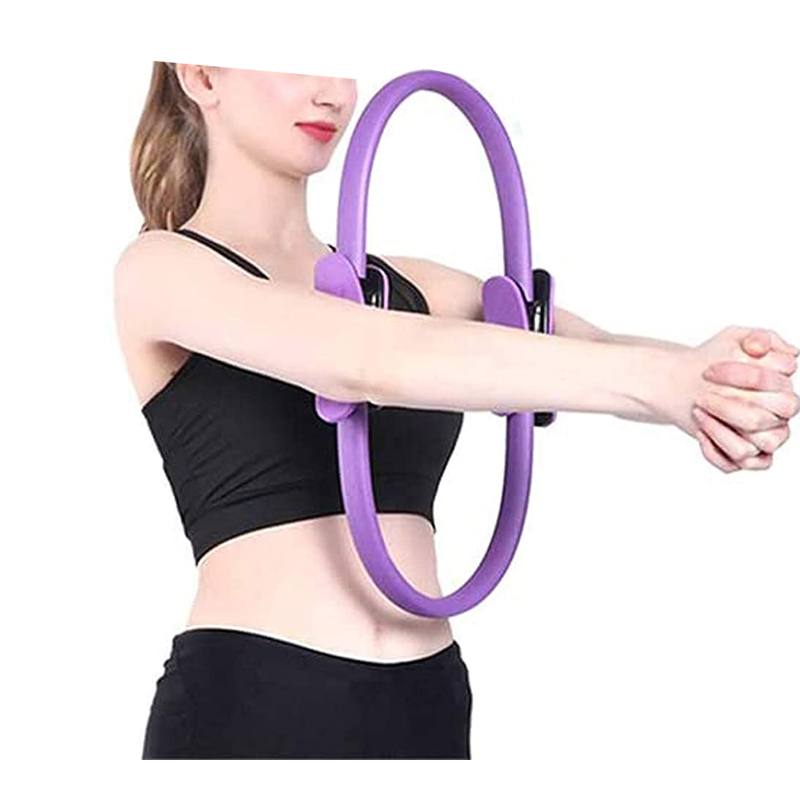 Keepeak Popular Multi-color Yoga Circle Crescent Handle Fitness Leg Pilates Ring